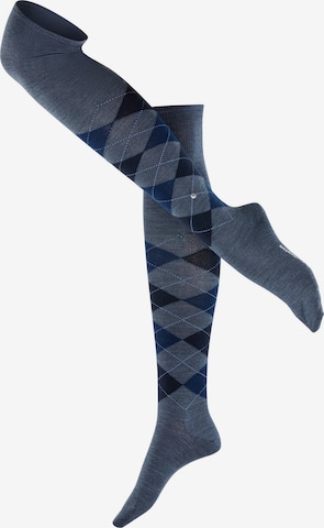 BURLINGTON Overknee Strümpfe 'Marylebone' in Blau: Vorderseite