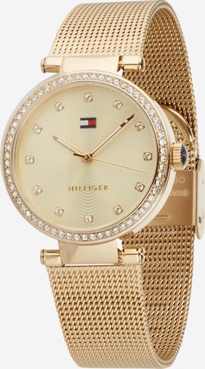 TOMMY HILFIGER Analog klocka 'Sophisticated Sport' i guld / vit, Produktvy