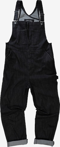 JP1880 Loosefit Tuinbroek jeans in Zwart: voorkant