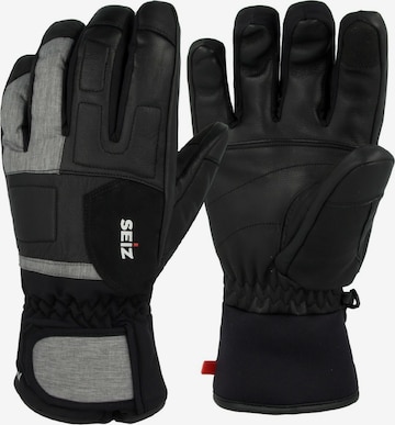 Seiz Full Finger Gloves in Grey: front