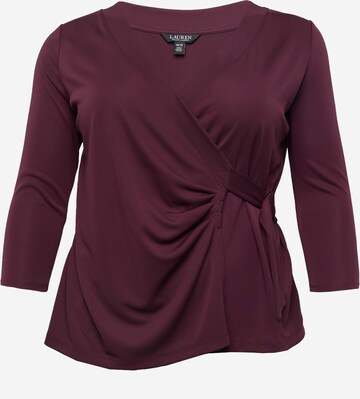 Lauren Ralph Lauren Plus Shirt 'JAINAB' in Rood: voorkant