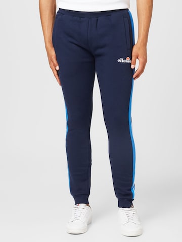 ELLESSE Tapered Pants 'Potno' in Blue: front