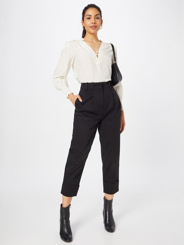 Sisley Loose fit Pleat-front trousers in Black