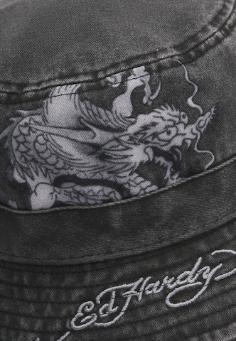 Ed Hardy Шляпа 'Crawling Dragon' в Серый