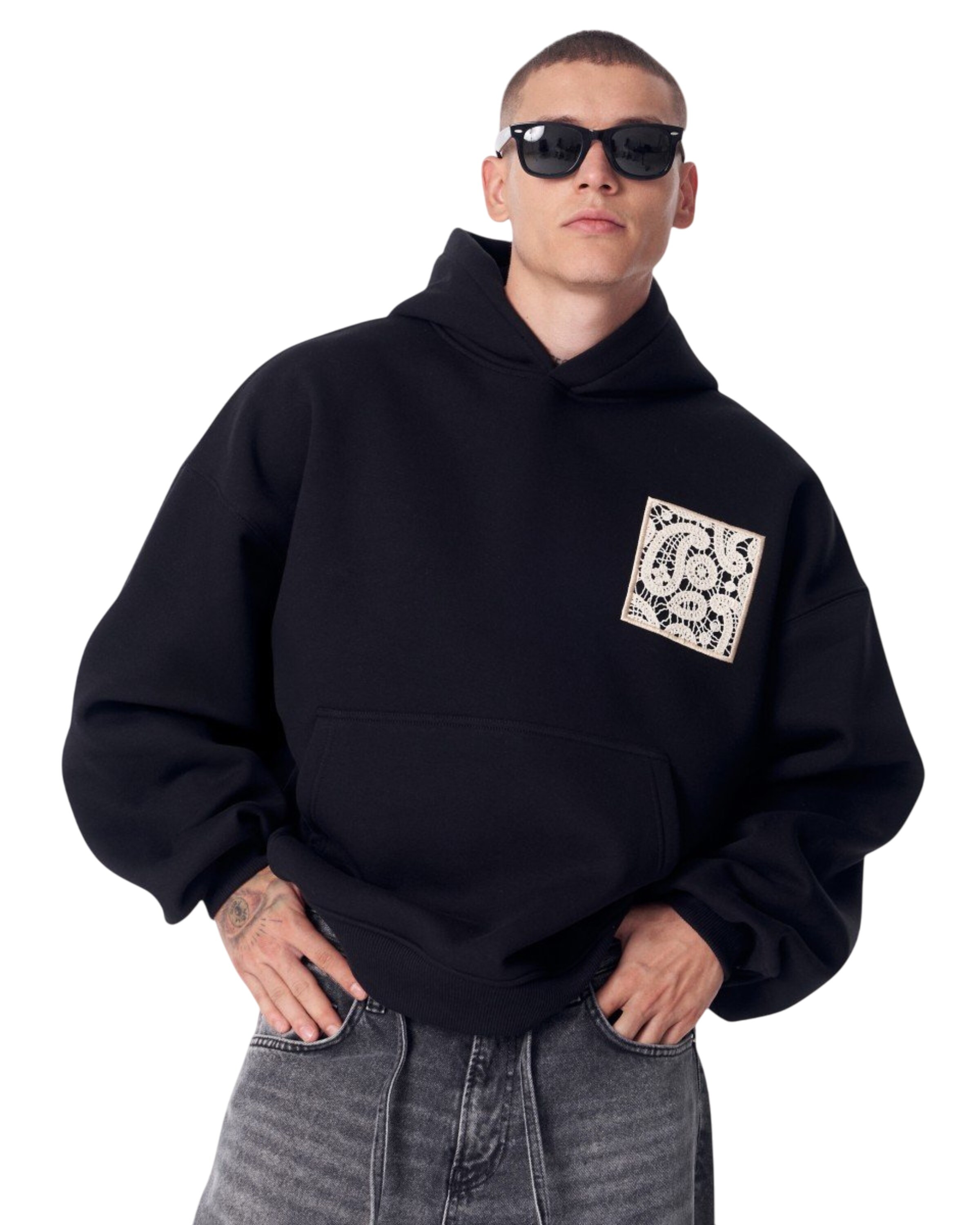 MARTIN VALEN Sweatshirt in Zwart