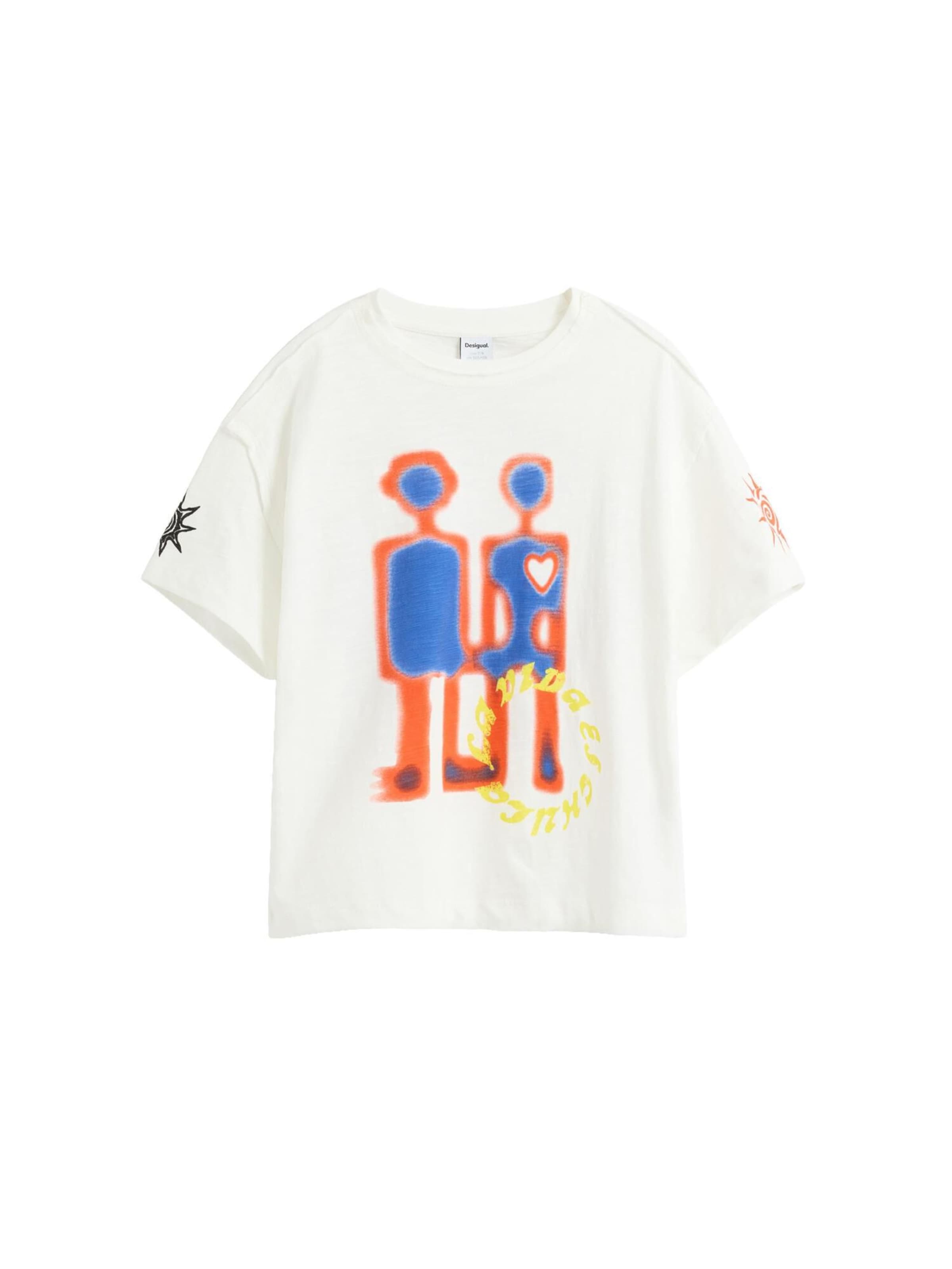 Desigual Shirt in 152 in Royal blue / Yellow / Orange / White, Item view