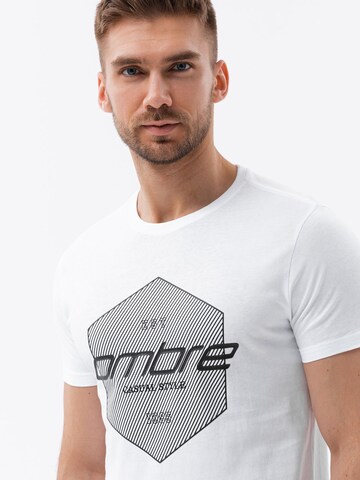 T-Shirt 'S1753' Ombre en blanc