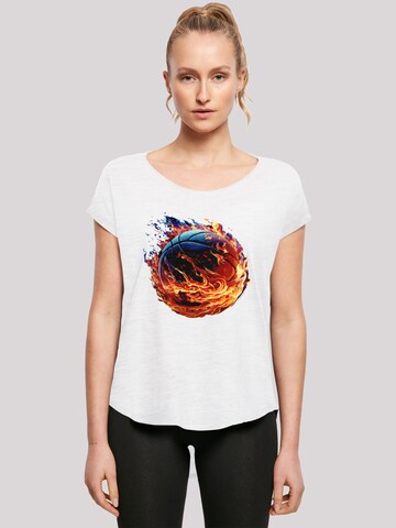 F4NT4STIC Shirt 'On FIRE' in White: front