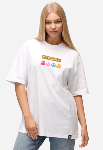 Recovered T-Shirt 'Pac Man Fruit Eyes' in Weiß: Vorderseite