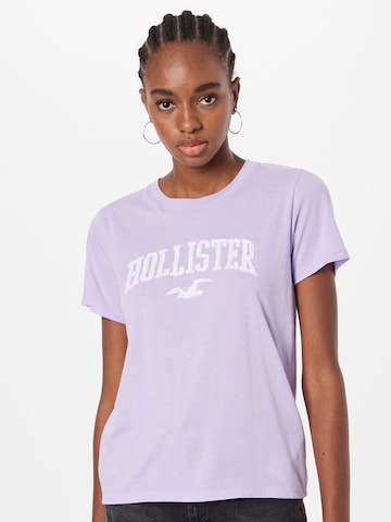 T-shirt HOLLISTER en violet : devant