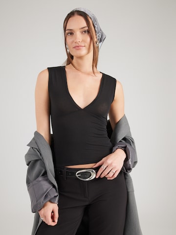 Top 'Pia' di WEEKDAY in nero: frontale