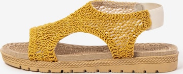 Brasileras - Sandalias 'Lua' en amarillo: frente