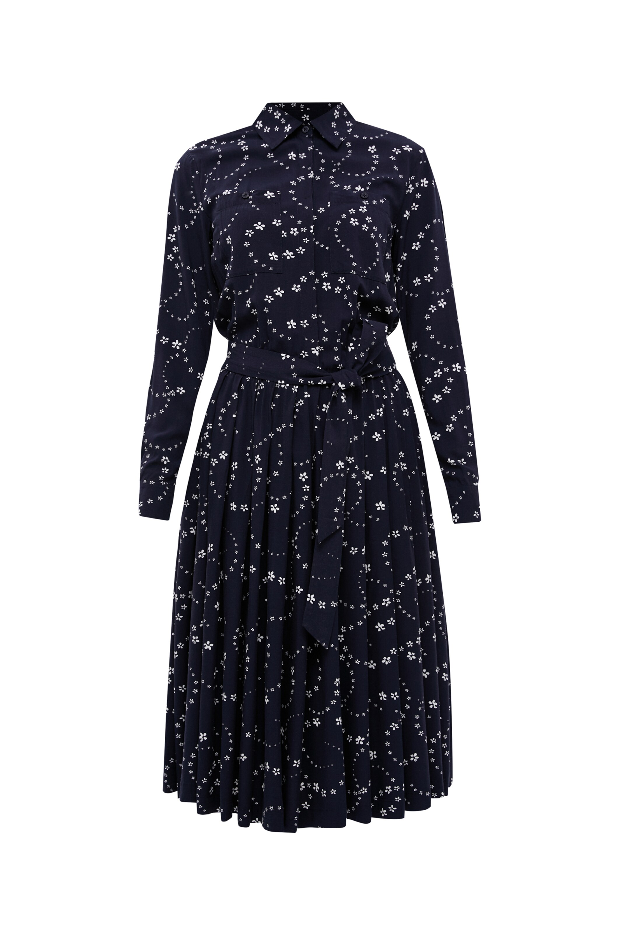 Finn Flare Jurk 'Plissee' in Blauw: voorkant