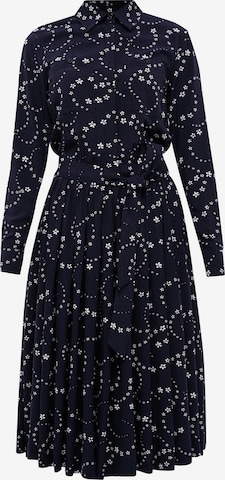 Finn Flare Jurk 'Plissee' in Blauw: voorkant