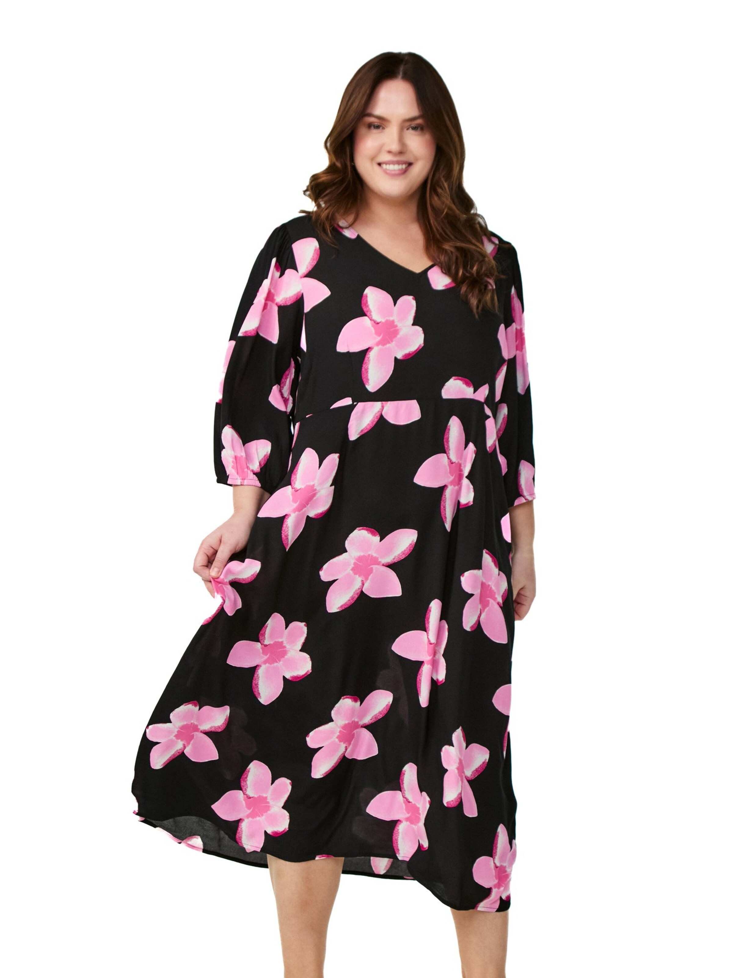 Zizzi - Vestido 'VBella' em preto: frente