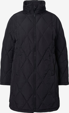 Ulla Popken Tussenmantel in Zwart: voorkant