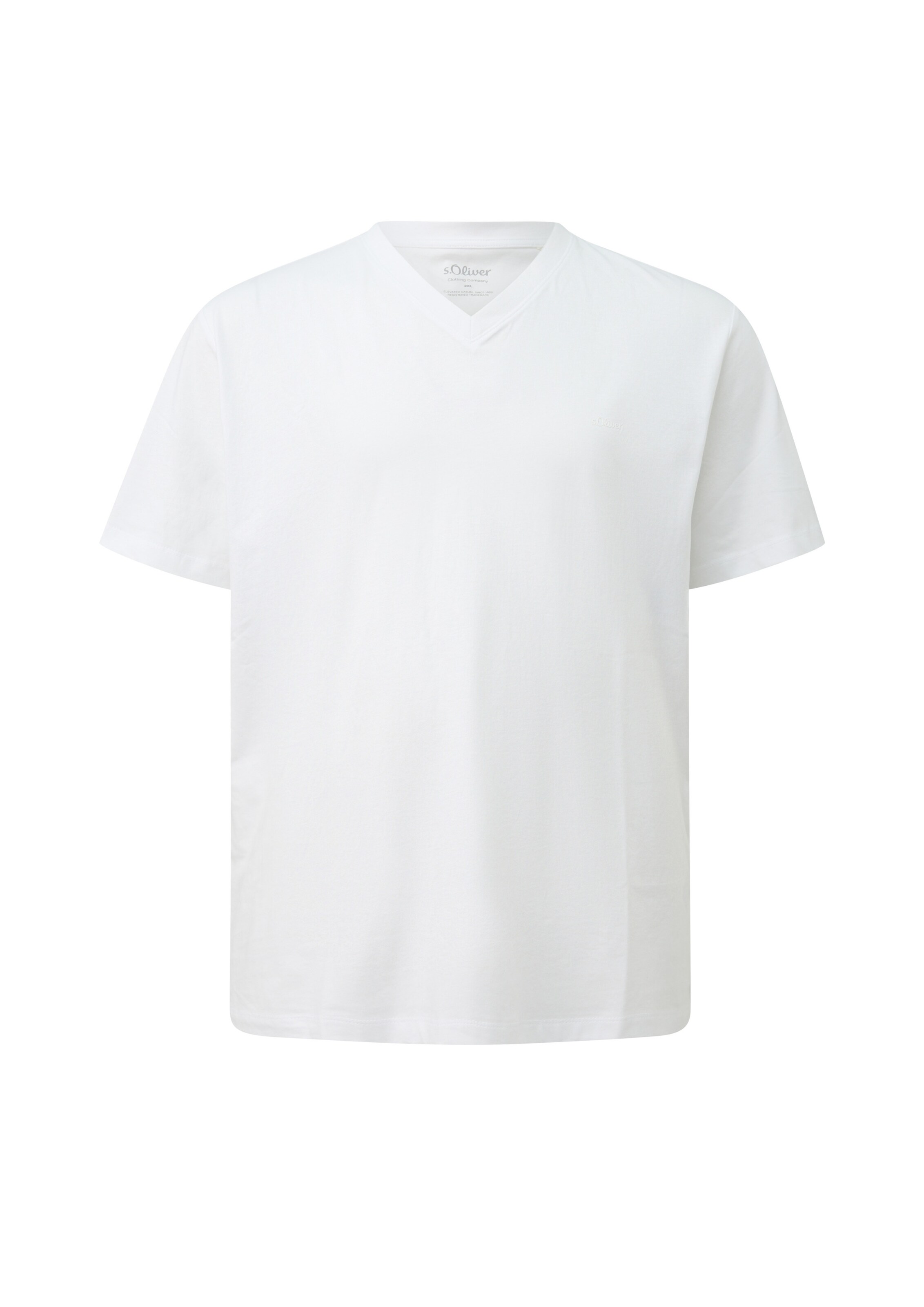 T-Shirt s.Oliver Men Big Sizes en blanc : devant