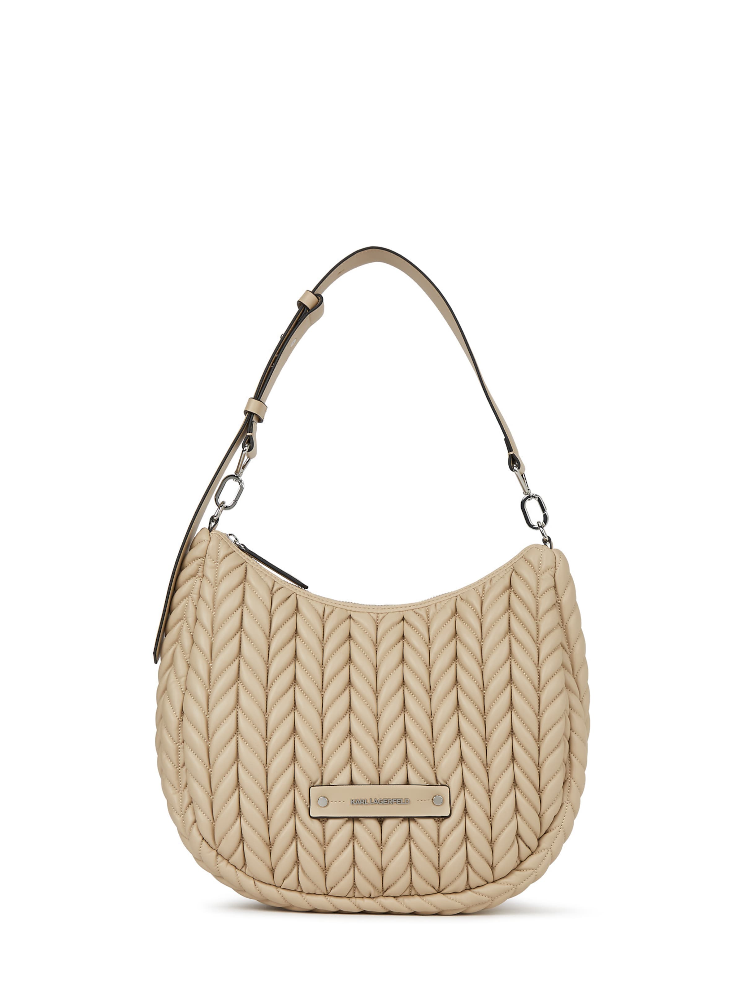 Borsa a spalla 'K/Weave' Karl Lagerfeld di colore beige, Visualizzazione prodotti