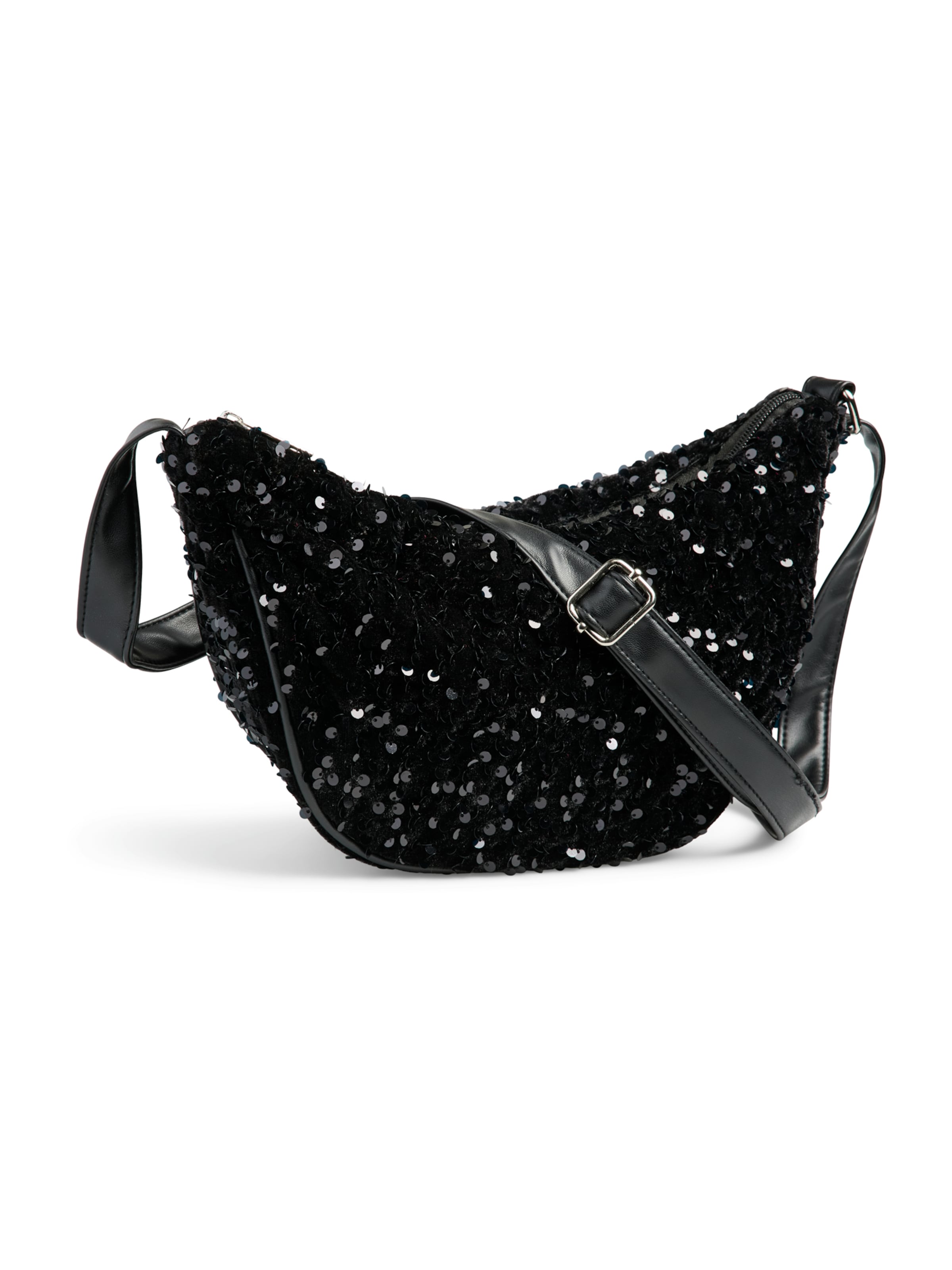 PIECES Schultertasche 'PCKAM AMANDA' in Schwarz: Vorderseite