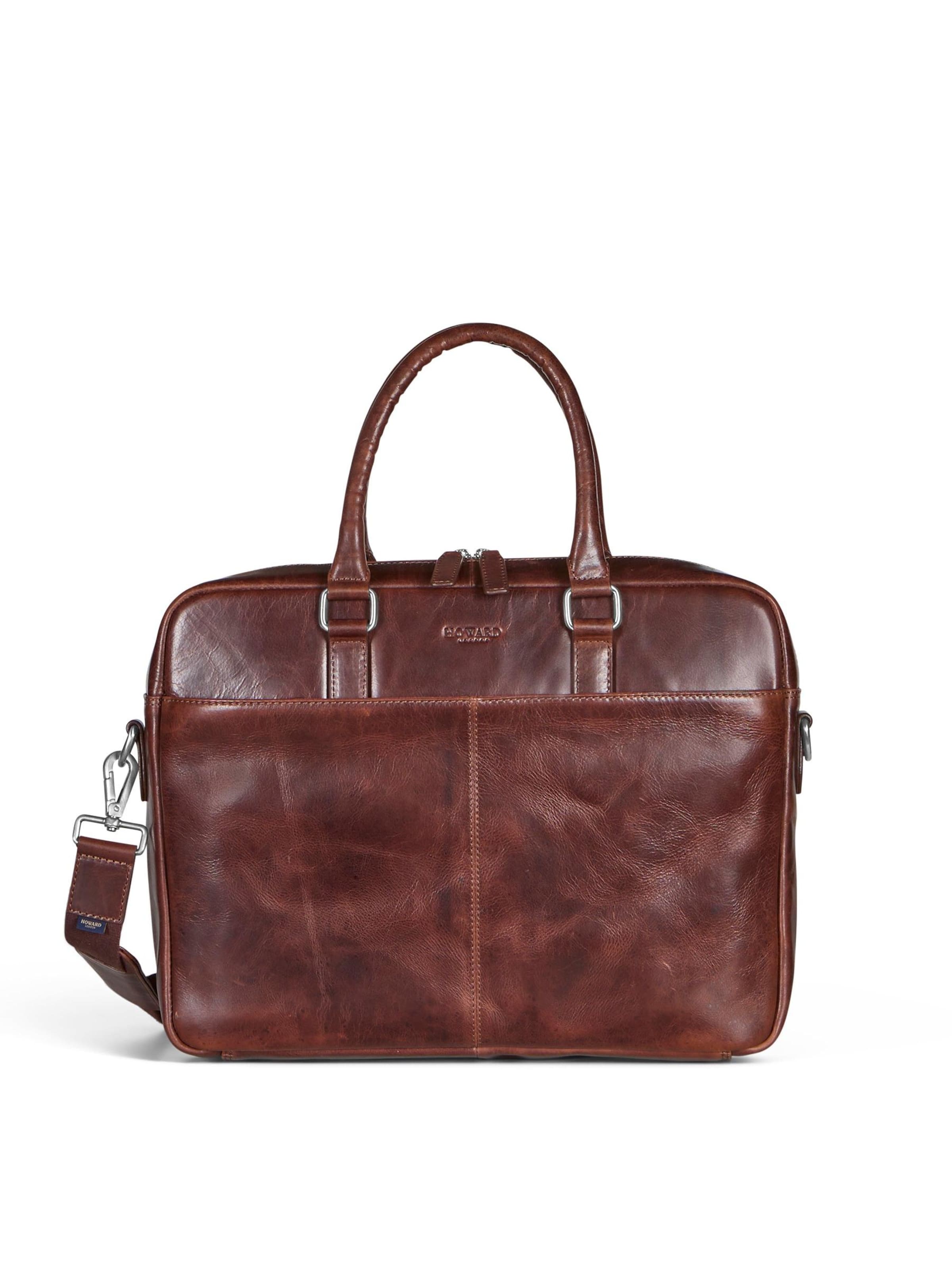Borsa per laptop 'Laptop Business Bag Carter Brown' di Howard London in marrone: frontale