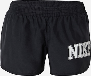 NIKE Regular Workout Pants in Black: front