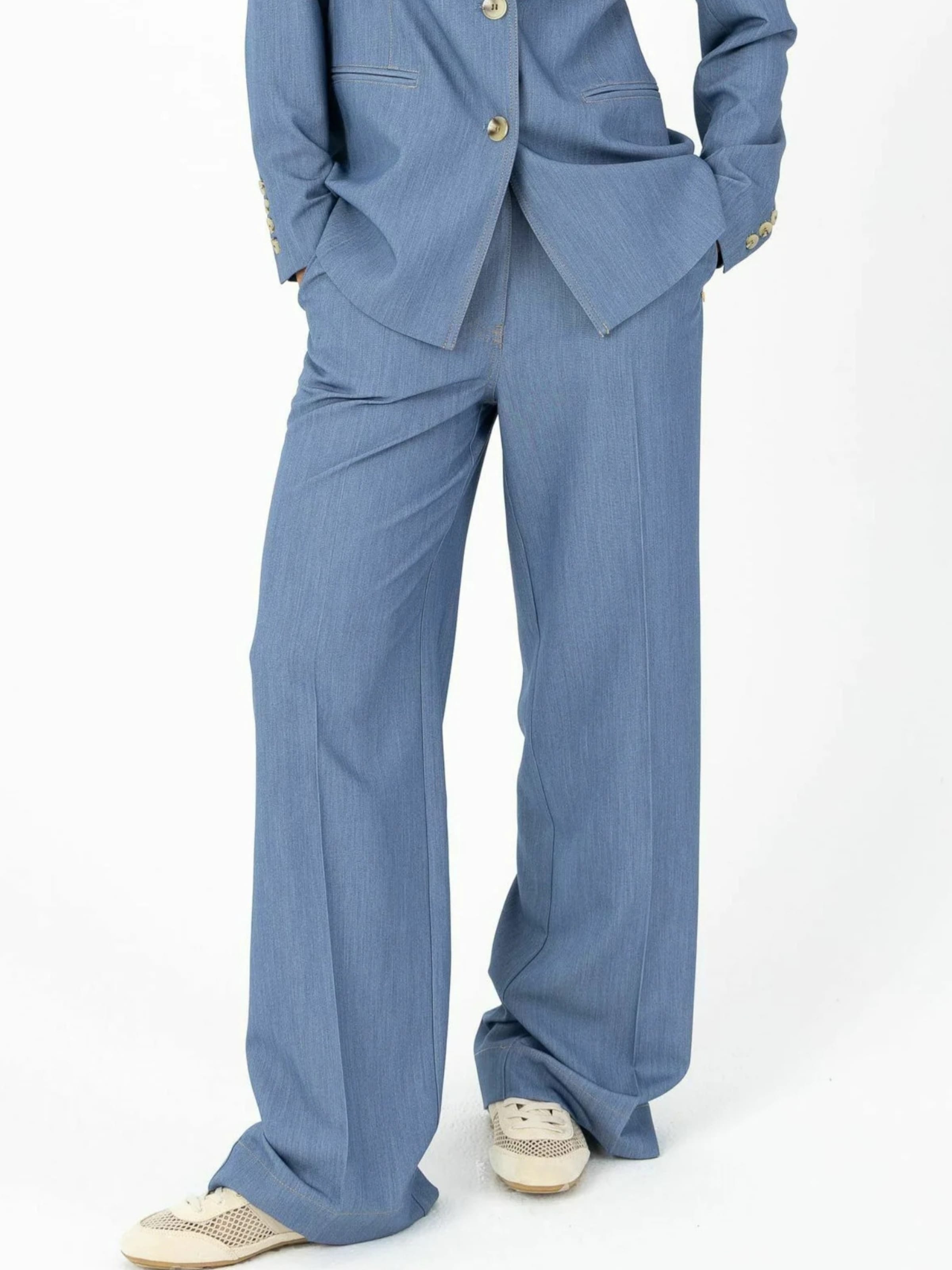 Coster Copenhagen Regular Pants ' Petra ' in Blue