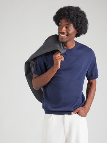 Pull-over 'SLHTORINO' SELECTED en bleu : devant
