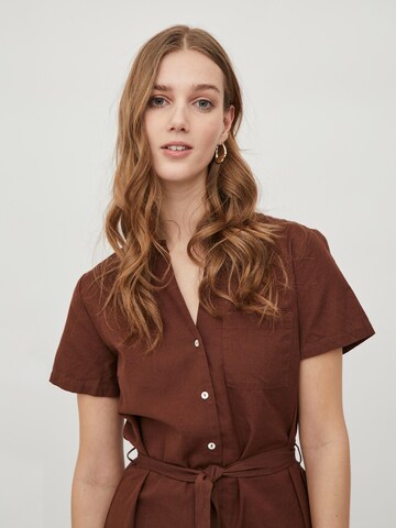 VILA Shirt Dress in Brown