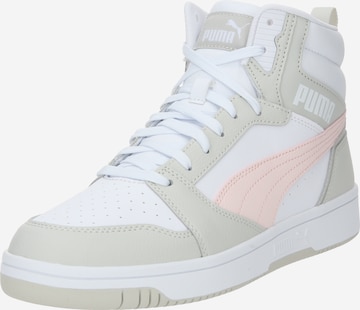 PUMA - Sapatilhas altas 'Rebound V6' em branco: frente