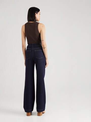 Wide Leg Jean 'Duncan' co'couture en bleu