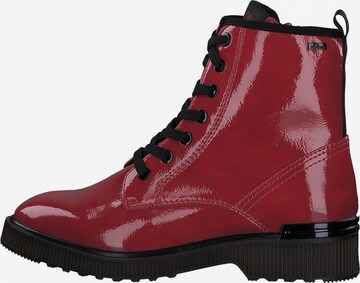 s.Oliver Lace-Up Ankle Boots in Red