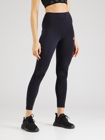 ADIDAS SPORTSWEAR Skinny Workout Pants 'Essentials' in Black: front