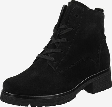 GABOR Lace-Up Ankle Boots in Black: front