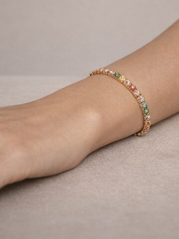 Pure Schmuck Armband 'Iced Out Rainbow Tennisarmband 925 Silber' in Goud