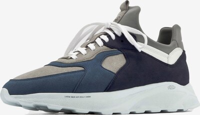 EKN Footwear Låg sneaker 'Larch' i marinblå / nattblå / greige / mörkgrå / vit, Produktvy