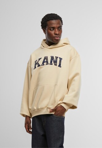Felpa 'Serif' di Karl Kani in beige: frontale