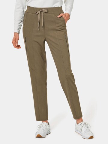 Goldner Slimfit Hose in Grün: Vorderseite