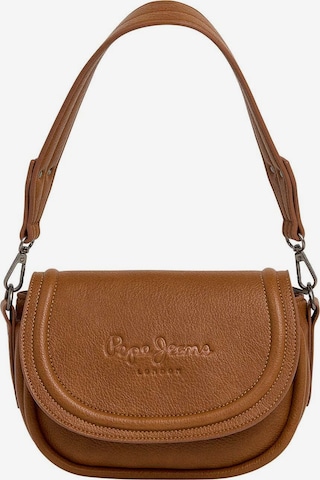 Pepe Jeans Handtasche in Braun: Vorderseite