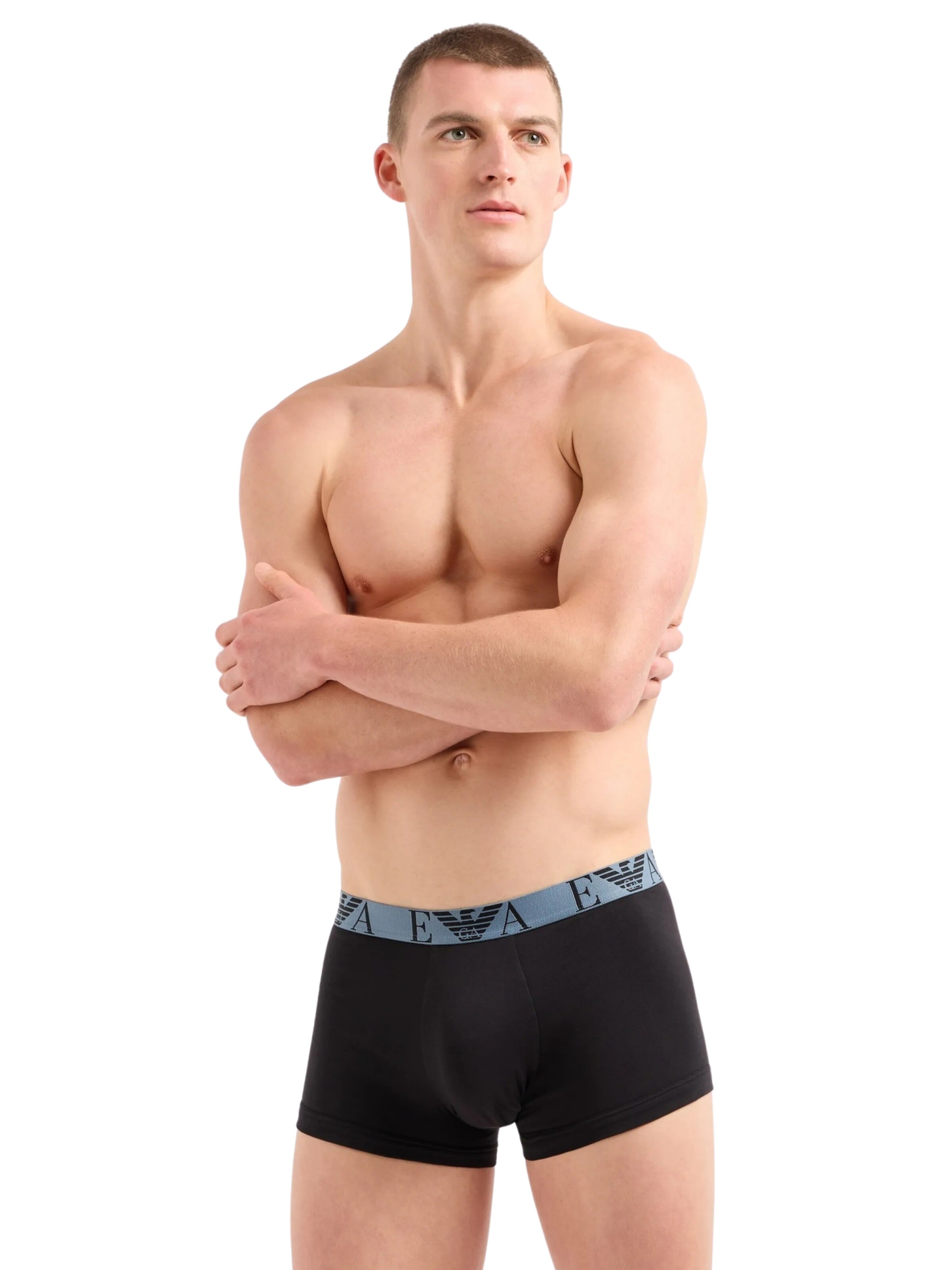 Boxer di Emporio Armani in blu: frontale