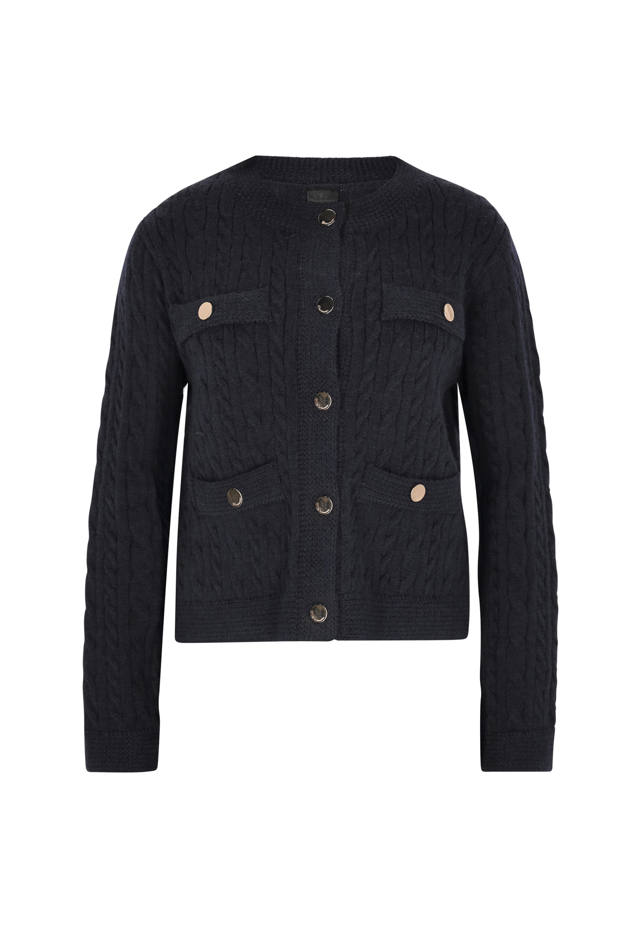 DreiMaster Klassik Gebreid vest in Blauw: voorkant