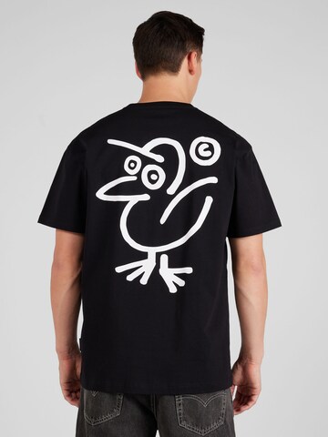 Cleptomanicx T-Shirt 'Sketch Gull' in Schwarz