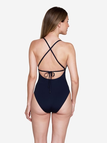 JOOP! Jeans Bustier Badeanzug ' Glamour ' in Blau