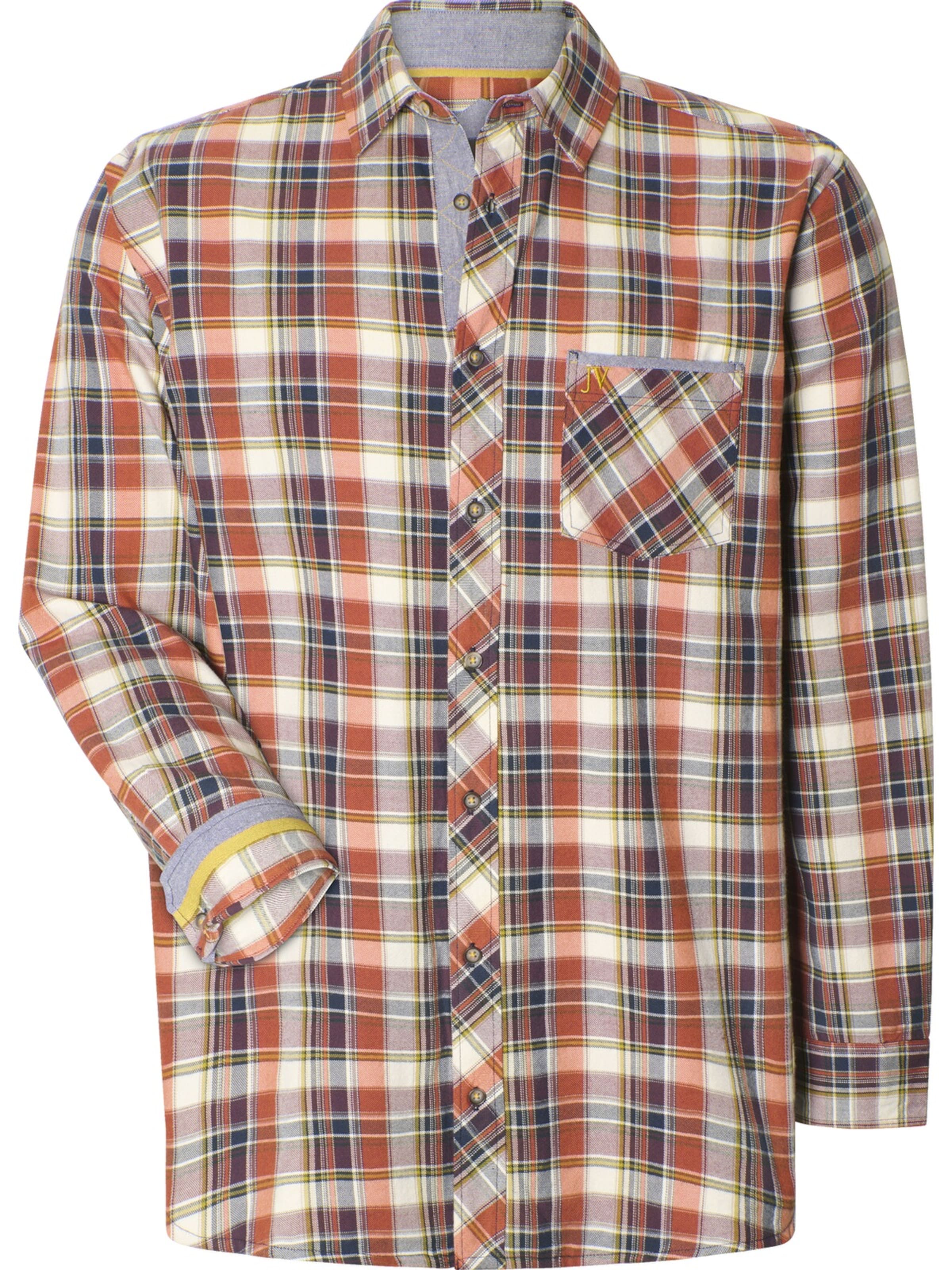 Jan Vanderstorm Comfort fit Button Up Shirt 'Ewikson' in Orange