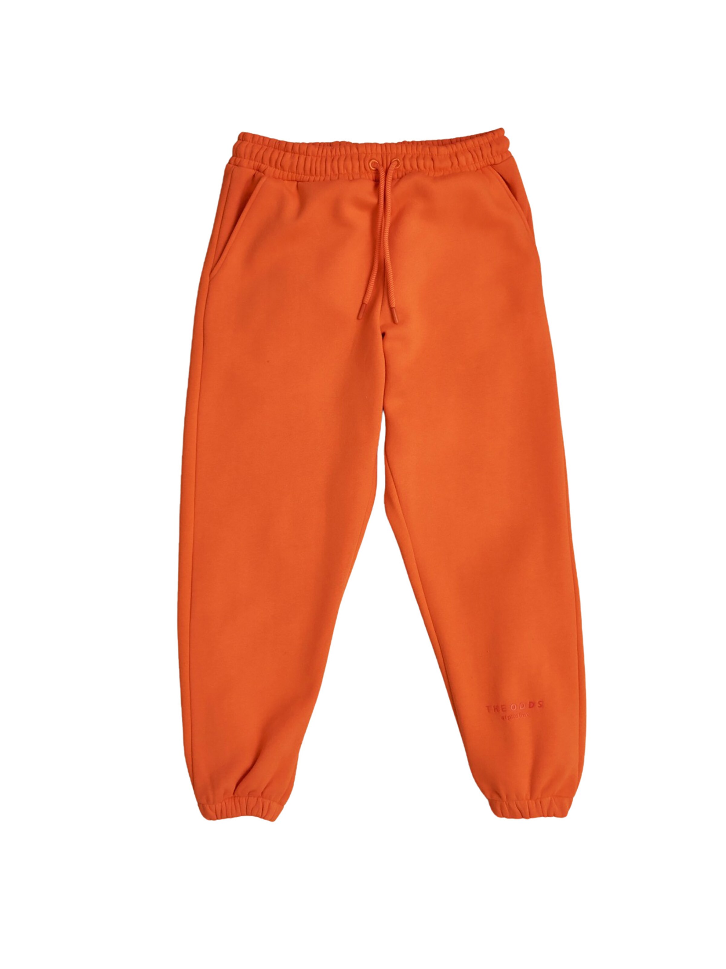 THE ODDS Regular Broek 'Lounge Pants/ alphabet' in Oranje: voorkant