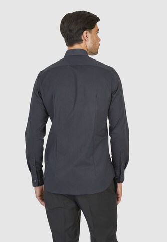 HECHTER PARIS Regular fit Business Shirt 'Xtension' in Black