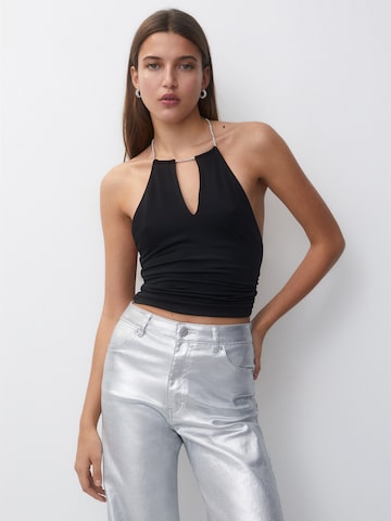 Pull&Bear Top in Schwarz: predná strana