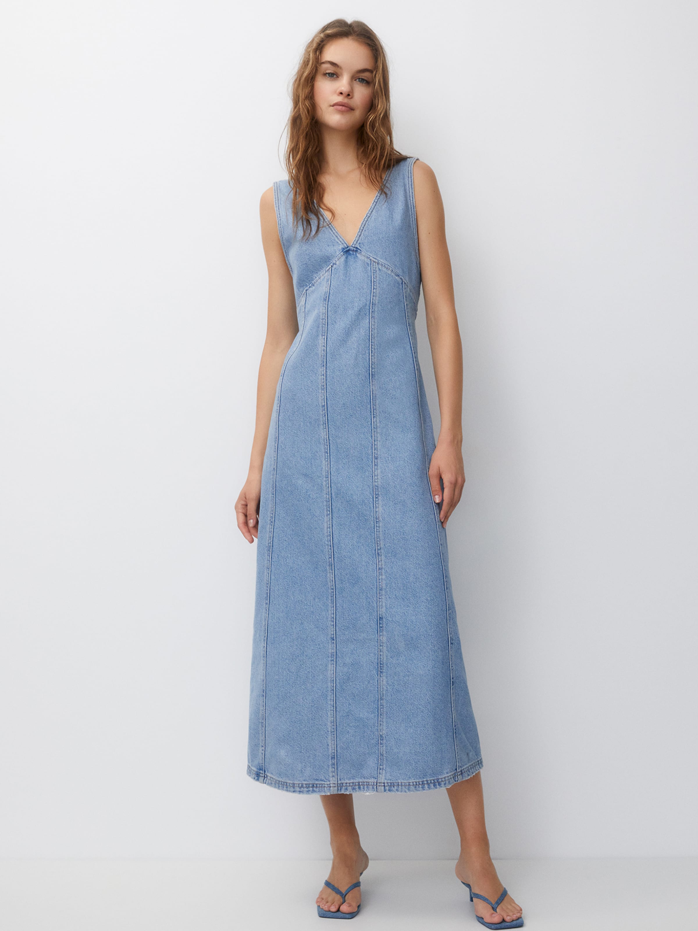 Robe en jean pull and bear new arrivals