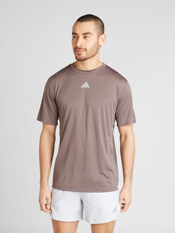 ADIDAS PERFORMANCE Functioneel shirt 'HIIT 3S MES' in Grijs: voorkant