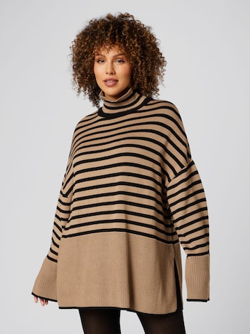 A LOT LESS Sweter 'Charlize' w kolorze beżowy: przód