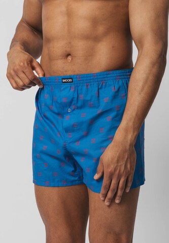 SNOCKS Boxer shorts 'American Woven' in Blue